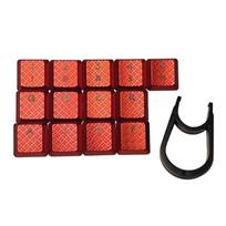 Stylish ABS Keycaps Textured Tactility Backit Keycap for G813/G815/G915/G913 TKL Non Slip for Gamers Professionals 13PCS raudona