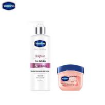 Vaseline Niacinamide Body Lotion & Peach Lip Balm Set