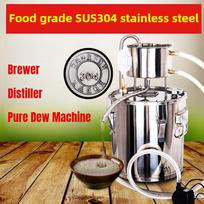 Naminis fermentuotas garinimo vyno įrenginys Nerūdijančio plieno naminis alaus gaminimo aparatas Didelės talpos „pasidaryk pats“ alkoholio distiliatorius 304 Stainless Steel+12L