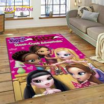 HD Animacinė Bratz Lėlė Mielos Mergaitės 3D Kilimas Svetainės Miegamojo Namų Dekoras,Neslystanti Grindų Kilimėlis Sofai Durų Kilimėlis 40x60cm( 15x23in )