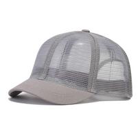 Full Mesh Baseball Cap Short Brim Sun Hat Casual Mesh Cap  Women raudona