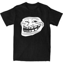 Rage Comic Trollfac T Shirt Funny Anime Hip Hop T-Shirts Short-Sleeved Awesome Tops Summer Pure  Round Neck  6XL Clothes S juoda