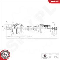 ESEN SKV Pusašis CV shaft 40SKV103