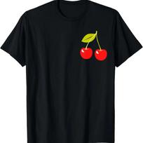 Cherry Pocket _ Fruit Lover Sweet Bomb Farmer Red Cherries T-Shirt XL juoda