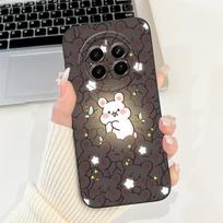 For Realme 12+ 12X 12 5G Lens Protective Phone Case For Realme 12X 12 Plus 5G Lovely Pattern Soft Silicone Jelly Cases Realme 12 Plus black