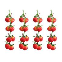 4Pcs Artificial Fruit Vegetable Garland Wall Hanging Fake Banana Strawberry Pumpkin Tomato Cucumber Chili String Farmhouse Kitchen 4pcs C