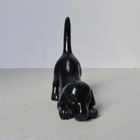 Ceramic Dog Figurine Decorative Sculpture Animal Statue Home Ornament Indoor Display Collectible One Size juoda