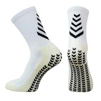 Mid-Calf Athletic Socks with Non-Slip Grip Pattern for Soccer Basketball Running Sports Performance and Comfort Support One Size