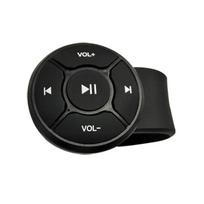 Wireless Remote Control Bluetooth Car Kit Portable Receiver Media Button for Car Steering Wheel Bike black