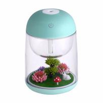 Micro Landscape Air Humidifier Essential Oil Aroma Diffuser with Changing Led Light mėlyna