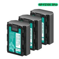 PALO 3PCS NP-FZ100 NPFZ100 NP FZ100 NP FZ100 baterija, skirta Sony NP-FZ100, BC-QZ1, Sony a9, a7R III, a7 III, ILCE-9 juoda