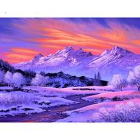 Deimantinis siuvinėjimas Viso kvadrato Kalnų krištolas Deimantinis paveikslas Siuvinėjimas kryželiu Natūralus peizažas Namų dekoras 20X30CM pink