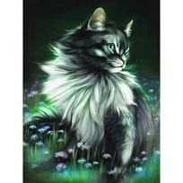 Deimantų tapyba katės gyvūnas deimantu išsiuvinėtas gyvūnas kačių kalnų krištolo tapyba hobis meno dekoravimas 20X30CM