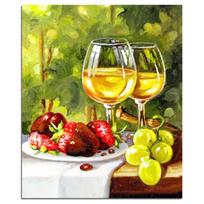 Vaisių ir vyno taurės deimantų siuvinėjimas Kalnų krištolų paveikslas 5D „pasidaryk pats“ deimantų tapyba 20X30CM