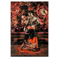 DIY Custom Photo Diamond Painting Cross Stitch Japanese Gesha Flowers Girl 5d Diamond Embroidery 20X30CM brown