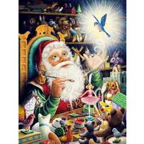 DIY 5D Round Diamond Painting Santa Claus Full Round Drill Diamond Embroidery Cross Stitch 20X30CM gray