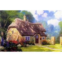 Deimantinė tapyba Kryželiu Kaimo namas Deimantinė mozaika Peizažas Siuvinėjimas 20X30CM