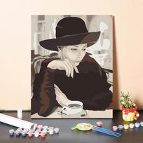 „Pasidaryk pats“ tapyba pagal skaičius Skaitmeninis aliejinis piešimas Amatai Namų dekoravimas Skaičiai Tapyba Menas Pomėgiai 40x50cm no frame beige