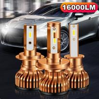 Auto H7 led priekinis žibintas Mini H11 LED lemputė H4 LED H1 9005 9006 HB3 HB4 H13 9004 9007 lempa Automobilis 16000LM 6500K Turbo artimųjų tolimųjų šviesų H1