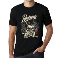 Grafiniai vyriški marškinėliai - Rockability - Rokas niekada nemiršta - Marškinėliai su kaukolėmis XS juoda