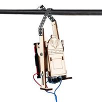 TALOS Wooden DIY Electric Rope Climbing Robot  Kit Exercise Practical Ability Toy white