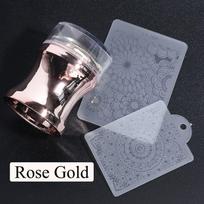 1pc Nail Art Stamper Nail Seal Silicone Transfer Large Metal Color Nail Template Special Transfer Seal violetinė