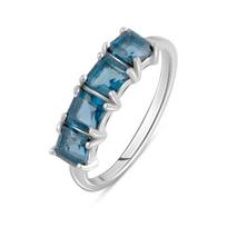 Sidabrinis žiedas su London Blue topazu 1.343ct (2091813) 18 mėlyna