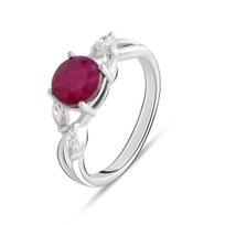 Sidabrinis žiedas su natūraliu rubinu 1.963ct (2072829) 2,76 g. 925 pavyzdžiai 17 rubino raudonumo spalva