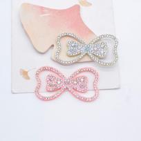 10Pcs 53*29mm Padded Rhinestone Bow Tie Appliques DIY Crafts Rhinstone Patches Flatback Scrapbooking Ornament Accessories įvairiaspalvis