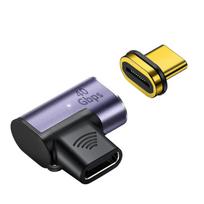 USB-C Adapter PD 100W Type-C to USB C Fast Charging Converter USB 4.0 40Gbps Type-C Extender Connector Right Angled