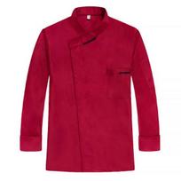 Waiter Uniform Breathable Cooking Four Seasons Soft Plus Size Pure Color for Kitchen M vyno raudonos spalvos