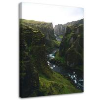 Canvas print, Mountain landscape forest river nature 40x60 žalia