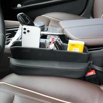 Phone Key Holder Car Accessories Stowing Tidying Seat Slit Gap Pocket Car Seat Gap Slot Storage Box Leather Gap Plug white