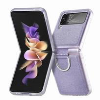 Prabangus odinės tekstūros jaučiamas silikoninis dangtelis, skirtas Samsung Galaxy Z Flip 4 Zflip4 Zflip 4 Filp4 5g 2022 Phone Protect Shell 6,7 colio For Samsung Z Flip4 rožinė