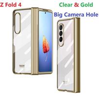 Nuimamas dengimas Samsung Galaxy Z Fold 2 Fold 3 Fold 4 dėklui Stiklinė plėvelė Vyris Skaidrus dangtelis Ekrano apsauga Only Case(No Film)