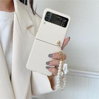 For Samsung Galaxy Z Flip 3 5g Cute 3d Angel Bracelet Matte Pc Cover Case For Samsung Zflip3 Zflip 3 Phone Case Fundas For Z Flip 3 gray