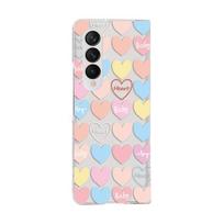 For Samsung Galaxy Z Fold 4 3 Case Cute Love Painted Bracelet Transparent Shockproof Pc Hard Back Cover For Samsung Zfold4 Fold3 For Samsung Z Fold 4
