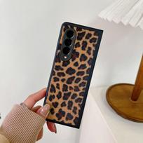 For Samsung Galaxy Z Fold 4 3 5g Leopard Ring Hand Chain Case For S22 S21 S20 Ultra A12 A22 A32 A52 A72 Leather Protective Cover For Galaxy S20FE