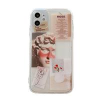 Unikalus David skaidrus telefono dėklas iPhone 12 Mini 11 13 Pro Max 7 Xs Max Xr 8 Plus X silikoninis Conque Fundas Capa apvalkalas for iphone 11