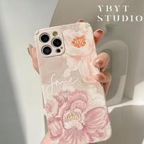 Leather Art Flower Silicone Phone Case For Iphone X Xr Xs Max 7 8 Plus Se 2020 12 11 13 Pro Max Mini Ins Cover Shockproof Capa For iphone 12mini beige