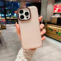 Silicone Metal Lens Frame Matte Phone Case For Iphone 14pro Max 11 12 13 Pro Max 14 Plus Soft Shockproof Bumper Back Cover Cases For iPhone 14Plus