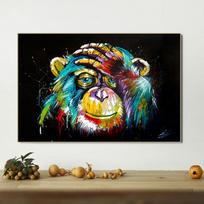 Abstrakti spalvinga beždžionė gorila gyvūnų drobė tapybos plakatai ir spaudiniai Sienų paveikslas, skirtas gyvenamojo kambario dekoravimui Cuadros 21cm×30cm NoFrame blue