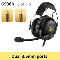Sumontuotos 7.1 virtualaus erdvinio garso žaidimų ausinės USB 3,5 mm triukšmą slopinančios ausinės, skirtos PUBG LOL PS4 kompiuteriniams žaidimams G936NA