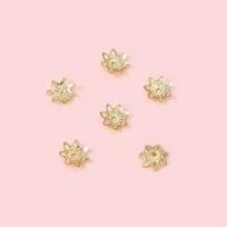 Varinis konteineris DIY rankų darbo papuošalams 10 vnt./maišelyje 6mm#0.8mm*10pcs auksas