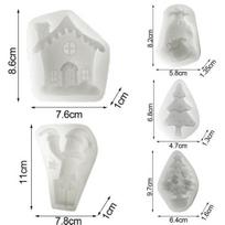 Christmas Tree Fondant Mold Chocolate Mould Silica Gel Xmas Cake Cupcake Decoration Mold for Bakery Shop