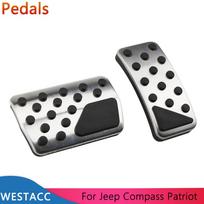 Automobilių pedalų akceleratoriaus dujų stabdžių pedalo apsauginis dangtelis Jeep Compass Liberty 2007-2016 Patriot 2011-2017 AT