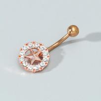 The New Pentagram Round Vermiculite Belly Button Navel Nail Nails Human Puncture Jewelry