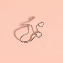 European And American Puncture Jewelry Loves And Hug The Circle Nasal Ring Nasal Nails Anti -Allergic Trend New Style Non -Perforated Fake Nasal Ring