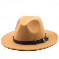 Nauja moteriška vyriška vilna Fedora kepurė su odiniu kaspinu Džentelmenas Elegantiška ponia Žiema Rudens plataus krašto džiazo bažnyčia Panamos Sombrero kepurė 56-58CM