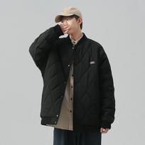 Žieminė striukė Vyrams Parkas Sutirštinta Šilta Paltas Vyrams Stovi Apykaklė Striukės Vientisos Spalvos Parkas Paltas Mada Naujas Gatvės Stilius M juoda